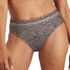 Women's Bali® Modern Microfiber Hi-Cut Panty DFMMHL -Bali Underwear Discount Store 5749930 Sandstone Print