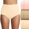 Women's Bali® 3-Pack Double Support Stretch Cotton Brief Panty Set DFDCB3 -Bali Underwear Discount Store 6102422 Blushing Pink Asst