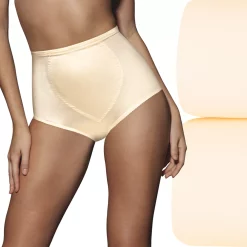 Women's Bali® 2-Pack Firm Control Tummy Panel Shaping Brief Panty Set X710 -Bali Underwear Discount Store 675047 Light Beige