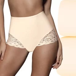 Bali® 2-pk. Firm Control Lace Briefs X054 - Women's -Bali Underwear Discount Store 675052 Light Beige
