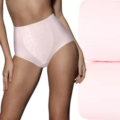 Women's Bali® 2-pack Light Control Lace Shaping Brief Panty Set X372 -Bali Underwear Discount Store 675053 Pink Bliss