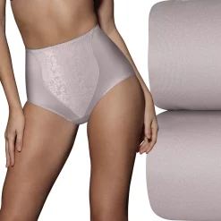 Women's Bali® 2-pack Light Control Lace Shaping Brief Panty Set X372 -Bali Underwear Discount Store 675053 Warm Steel Pack