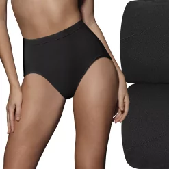 Women's Bali® 2-Pack Ultra-Control Seamless Briefs X204 -Bali Underwear Discount Store 839568 Two Black